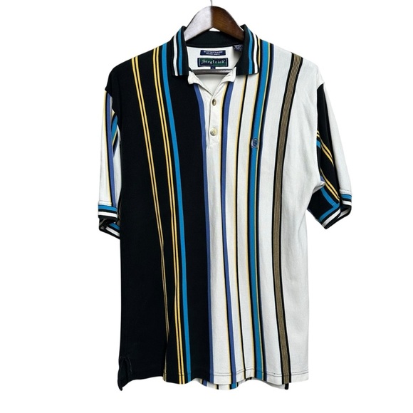Siegfried Other - Vintage Siegfried Men's Large Striped Polo Shirt Tall Fit 90s Baggy Oversized